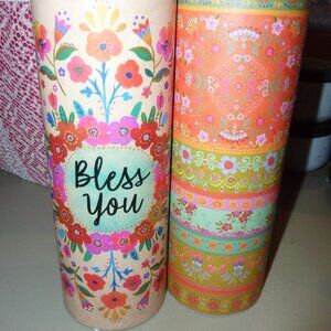 The Natural Life Lot of 2 Car Cup Holder Pop Up Tissues As Pictured